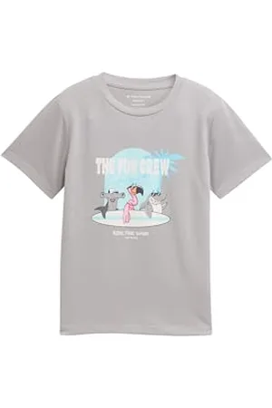 TOM TAILOR 1046551 T-Shirt, 17590-Gris fumé, 128-134 Garçon
