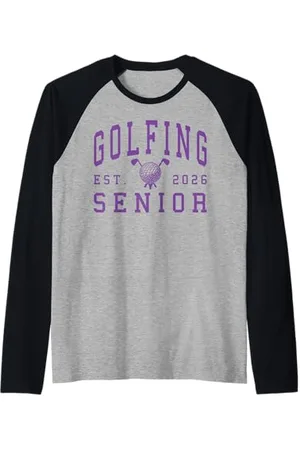 Class of 2026 Graduation Shirts Golf Senior Golf de nuit Senior 2026 Graduation 90 Manche Raglan