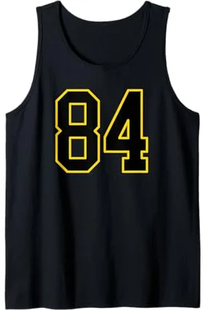 Sports Numbers Store Numéro 84 en et jaune style sport universitaire Débardeur