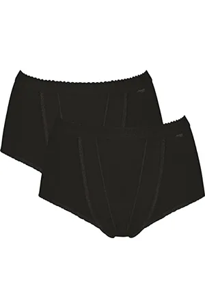 Sloggi Femme Control Maxi 2p Culotte, (Black 0004), 56 EU