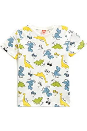 Koton Dinosaur Printed Short Sleeve T-Shirt Crew Neck, T-Shirt bébé garçon,