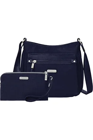 Baggallini Womens Uptown Bagg With Rfid Phone Wristlet Handbags, Blue, One Size US