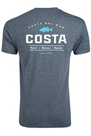 Costa Del Mar Topwater Short Sleeve T Shirt, Dark Heather, Medium