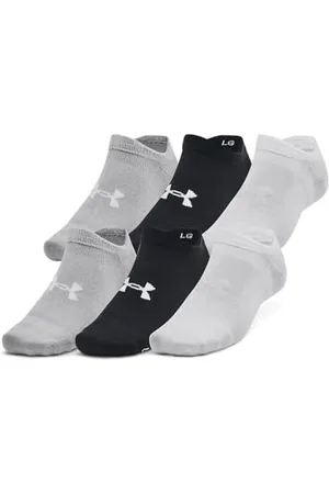 Under Armour UA Essential No Show 6pk socquettes, chaussettes de sport basses, unisexe, / /gris