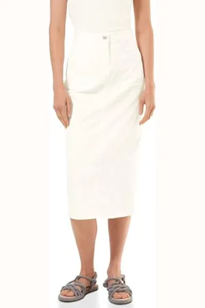 CECIL Jupe Style Denim Vanille Blanc Vanille Blanc 26, , 26