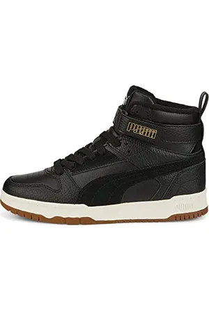 PUMA Mixte enfant Rbd Game Wtr Jr Basket, Black Black Team Gold, 35.5 EU