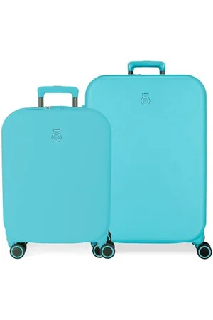 Enso Annie Jeu de valises Bleues 55/70 cm Rigide 2,8 kg Fermeture TSA ABS 2,8 kg 138LExtensible Bagage à Main, , Talla única, Jeu de valises