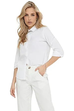 JACQUELINE DE YONG JDY Femme Jdymio L/S Shirt Wvn Noos Blouse, Blanc, 44 EU