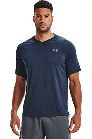 Under Armour T-Shirt Tech 2.0 à Manches Courtes avec col en V pour Homme, Homme, Manches Courtes, Tech 2.0 V-Neck Short Sleeve T-Shirt, (408)/Steel, XX-Large