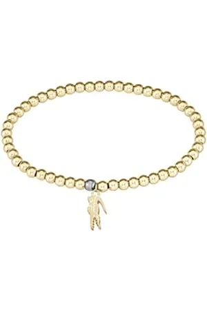 Lacoste Bracelet en perles pour Femme en acier inoxidable - Disponible en version argentée ou dorée