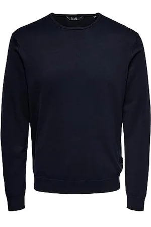 Only & Sons ONSWYLER Life LS Crew Knit Noos Tricot, Bleu Marine foncé, S Homme
