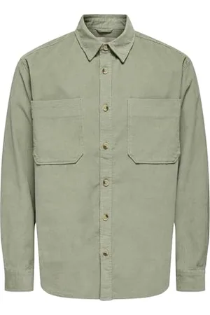 Only & Sons Onsalp RLX 2pkt Washd Cord LS T-Shirt Noos Chemise décontractée, , M Homme