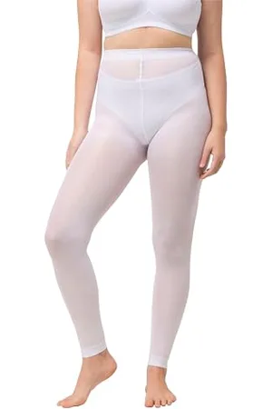 Ulla Popken Strumpf-Leggings, 60den Collants, Blanc, 52-54 Femmes