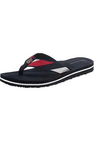 Tommy Hilfiger Tongs Femme TH Stripy Comfort Beach Sandal Claquettes, Bleu (Desert Sky), 36 EU