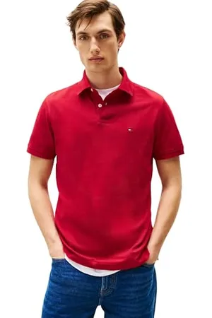 Tommy Hilfiger Polo Manches Courtes Homme 1985 Regular Fit, Multicolore (Medium Red), XL