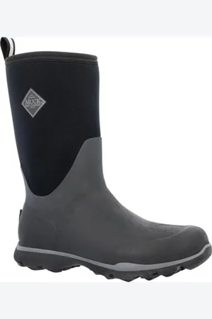 Muck Homme Arctic Excursion Mid Bottes & Bottines de Pluie, Noir (Black/Castlerock), 42 EU