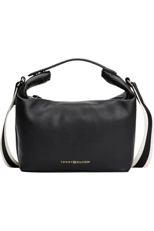 Tommy Hilfiger Sac à Bandoulière Sac Femme Logotape Crossover avec Fermeture Éclair, Noir (Black), Taille Unique