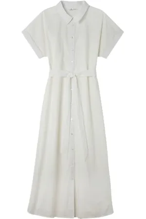 Springfield 3.fq. Vestido Midi Camisero Print Robe décontractée, , 38 Femme