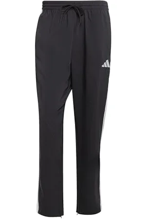 adidas Homme Essential Three Stripes Stanford Pant Open Hem, Black/White, XS