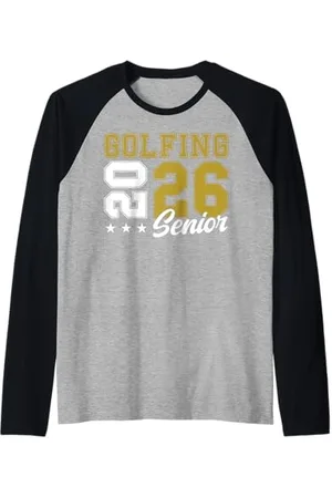 Class of 2026 Graduation Shirts Golf Senior Golf de nuit Senior 2026 Graduation 45 Manche Raglan