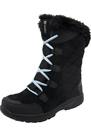 Columbia Womens Snow Boot, Black, Grey, 5.5 Wide US