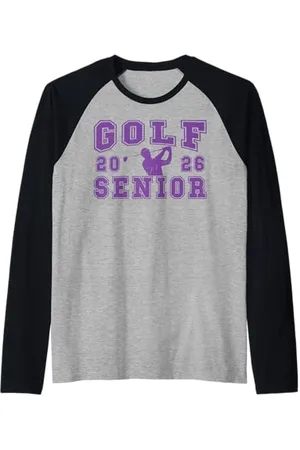 Class of 2026 Graduation Shirts Golf Senior Golf de nuit Senior 2026 Graduation 81 Manche Raglan