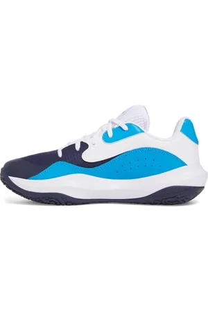 Under Armour Mixte UA Lockdown 7 Low Chaussures de Basketball, Midnight Navy/Electric Blue/White, 40 EU
