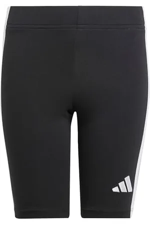 adidas Fille Essentials Biker Shorts, Black/White, 11-12 Years