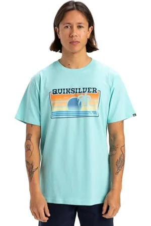 Quiksilver T-Shirt Manche Courtes Sun Faded SS Homme Bleu L
