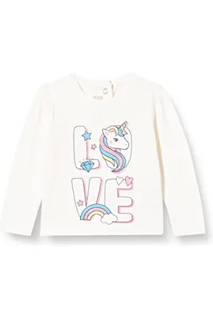 chicco T- Shirt Manica Lunga Manches Courtes, Bianco, Normale Petites Filles et Filles