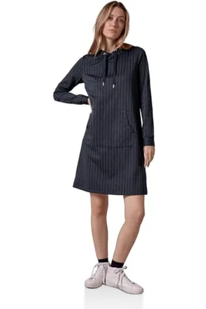 CECIL B144185 Robe à Fines Rayures, Bleu pétrole, XXL Femmes