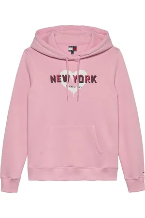 Tommy Hilfiger Sweat à Capuche Femme TJ X NYC avec Capuche, Rose (Pink Sugar), XS