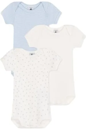 Petit Bateau A0CX9 Bodies Us Manches Courtes, , 3 Ans (Lot de 3) Mixte bébé