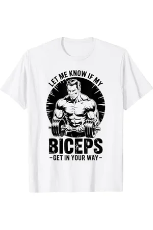 NineBlack Funny Biceps Fitness Bodybuilding Haltérophilie T-Shirt