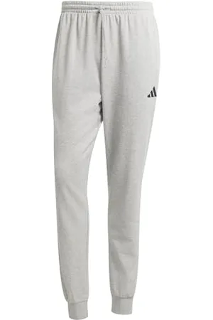 adidas Homme Essentials FEELCOZY French Terry Pant, Medium Grey Heather/Black, XXL