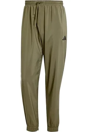 adidas Homme Essentials Small Logo Stanford Pant Elasticated, Olive Strata/Black, XS