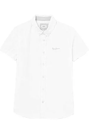 Pepe Jeans Garçon Misterton Chemise, Blanc, 12 ans EU