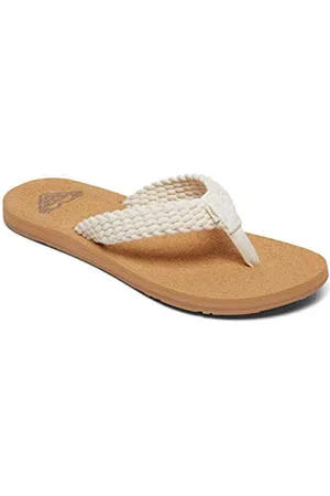 Roxy Porto, Chaussures de Plage & Piscine Femme, Blanc (Natural Nat), 39 EU