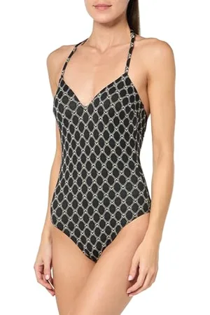 Emporio Armani One-Piece Padded Jacquard Monogram Swimsuit, , L Femme