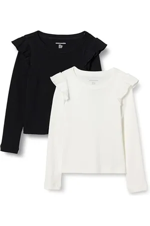 Amazon T-shirt à manches longues et à volants Fille, Lot de 2, , 2 ans