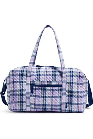 Vera Bradley Femme Grand Sac de Voyage, Carreaux Améthyste-Coton recyclé, Taille Unique
