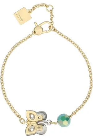 THUN Bracelet papillon et perle - métal, verre, résine - Collection dédiée à vous - 16 + 3 cm