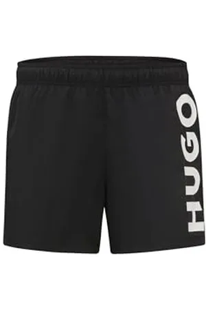 HUGO BOSS HUGO Hommes ABAS Short de Bain à séchage Rapide et Logo imprimé Vertical