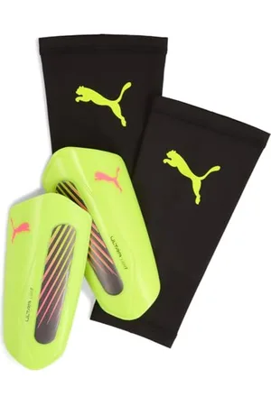 PUMA ULTRA Light Sleeve, Protège-tibias Unisexe, Yellow Alert- Aged Silver, XL - 030989