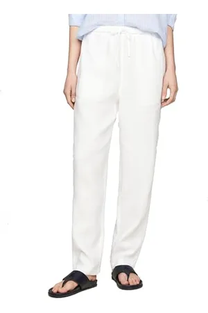 Tommy Hilfiger Pantalon Femme Casual Linen Pull on Pant Tapered Fit, , 38