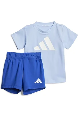 adidas ESSENTIALS T-SHIRT SET, Survêtement Mixte bébé, GLOW BLUE F19/white