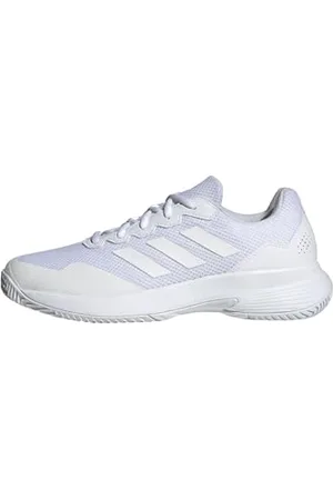 adidas Homme Gamecourt 2.0 Tennis Shoes Chaussures, FTWR White/FTWR White/Matte Silver, 39 1/3 EU