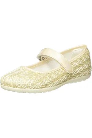 Primigi Ballerina Bambina 5431 Mary Jane, Ecru (Bianco-Platino 5438011), 37 EU