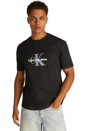 Calvin Klein T-Shirt Manches Courtes Homme Monologo Shift Tee en Coton, Noir (Ck Black), XXL