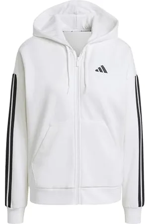 adidas Femme Essentials 3-Stripes Full-Zip Fleece Hoodie, , L